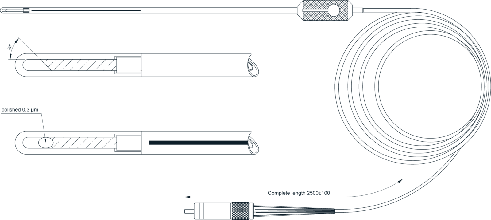 Lightguide Side Fire Fiber Probe